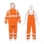 Conjunto impermeable doble capa naranja con reflejante, G TRA-NAR-L