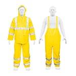 Conjunto impermeable doble capa amarillo con reflejante, G TRA-REF-L