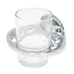 Portavaso cepillero metálico con vaso de vidrio, Foset Aqua AQA-71