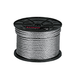 Metro de cable flexible 1/4' de acero 7x19 hilos, 75 m CAB-1/4F