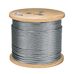 Metro de cable flexible 1/4' de acero 7x19 hilos, 300 m CAB-1/4F3