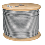 Metro cable flexible 1/4' acero 7x19 recubierto PVC, 300 m CAB-1/4FX3