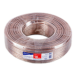 Rollo de 100 m cable polarizado transparente p/bocina 18 AWG CABO-18P