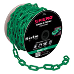 Metro de cadena de 8 mm de plástico verde, carrete de 25 m CAPL-8V