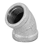 Codo 45° acero galvanizado de 1/2', Foset CG-861