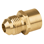 Conector flare soldable de latón, 3/8' x 1/2', Foset CLG-646