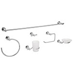 Juego de 6 accesorios para baño acabado cromo, Foset Element ELA-7000