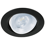 Luminario de LED 5 W empotrar redondo negro spot dirigible EMP-104L  