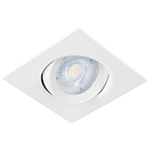 Luminario de LED 5 W empotrar cuadrado blanco spot dirigible EMP-106L