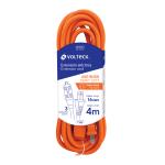 Extensión eléctrica de uso rudo 4 m 2x16 AWG, Volteck ER-4X16