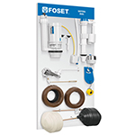 Exhibidor con accesorios para WC DUO, Foset EX-FOS-DUO