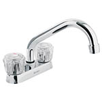 Mezcladora 4' para lavabo, tubular, manerales de acrílico M-070A