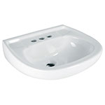 Lavabo cerámico con rebosadero, blanco, Foset MUBA-10B