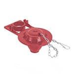 Sapo de 2' de silicona para WC,rojo,c/cadena de acero inox SA-007