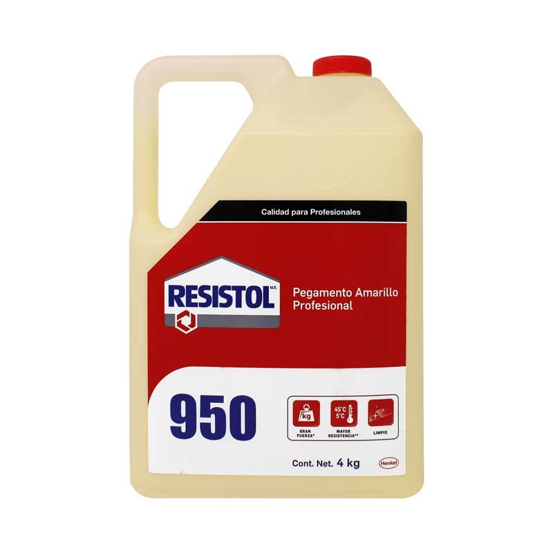 Pegamento para madera Amarillo 4 Litro Resistol 950