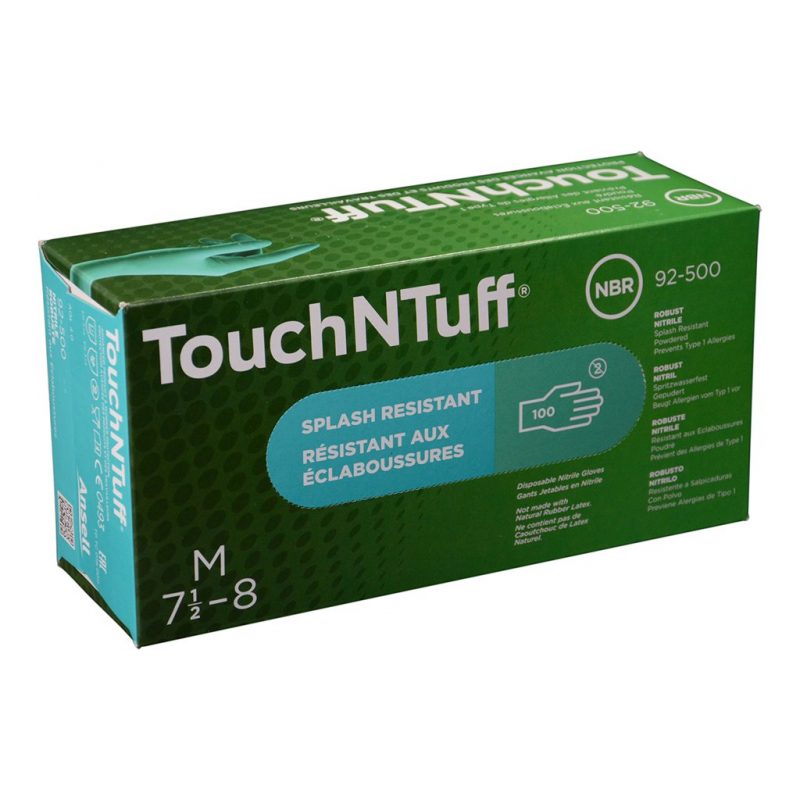 GUANTE TOUCHN TUFF NITRI RES QUIM 4 MIL DIS100  7.5 - 8