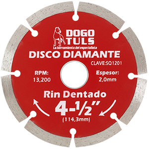 DISCO DE DIAMANTE RIN SEGMENTADO 4-1/2"