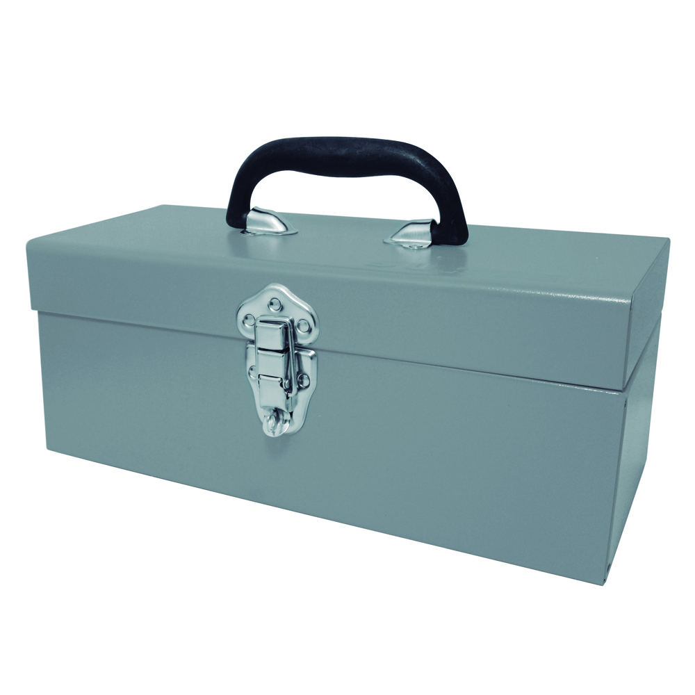 Caja portaherramientas metálica gris 14" x 6" x 6"