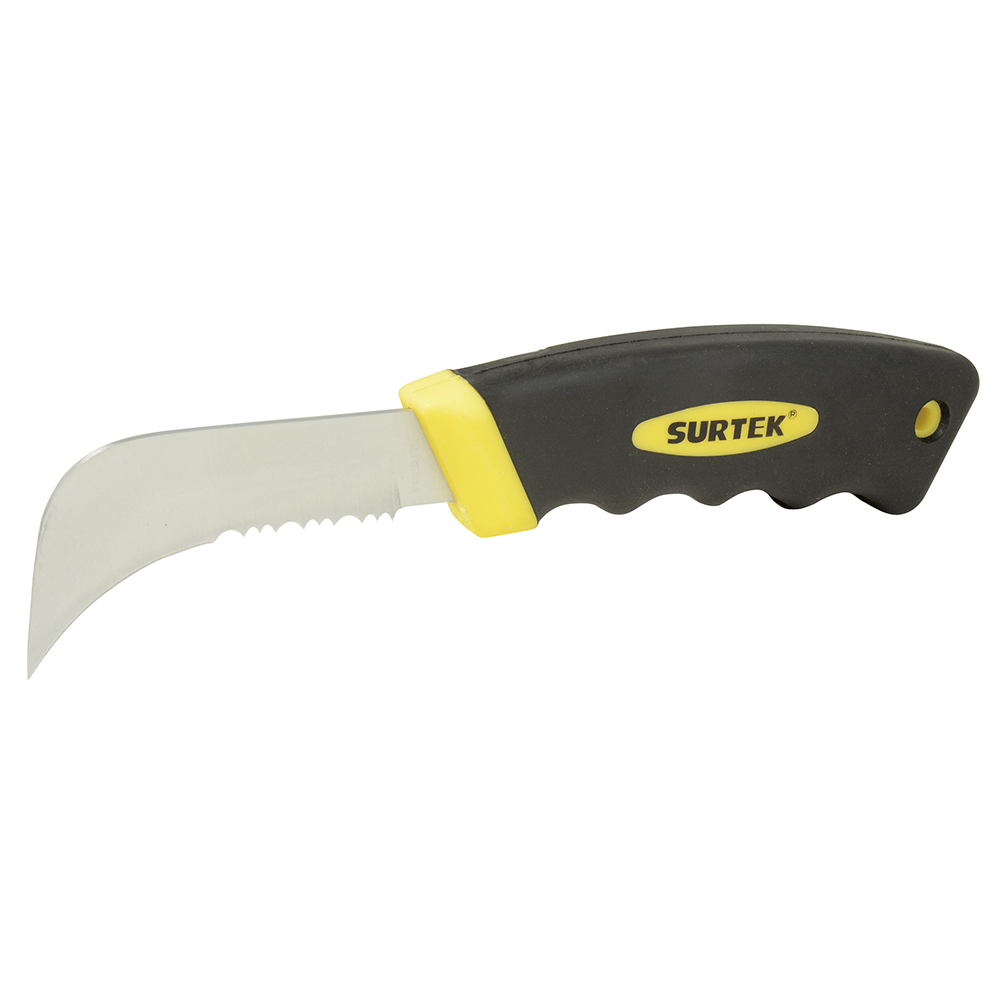 Cuchillo de acero inoxidables con mango bimaterial de 8", para linóleo