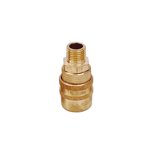 [108124] Cople de bronce de conexión rápida 1/4" NPT, macho