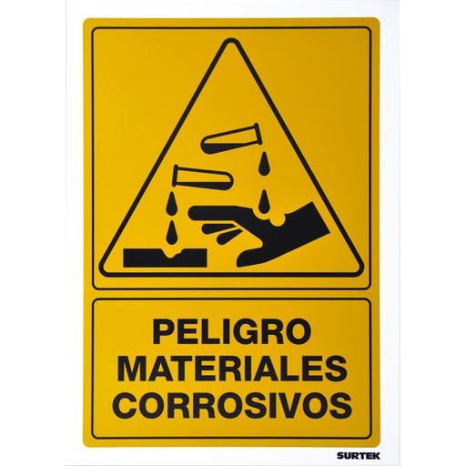 [SES29] Señal "Peligro materiales corrosivos"