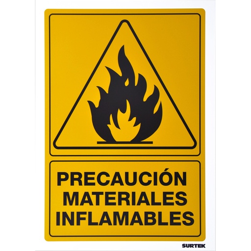 [SES28] Señal "Precaución materiales inflamables"