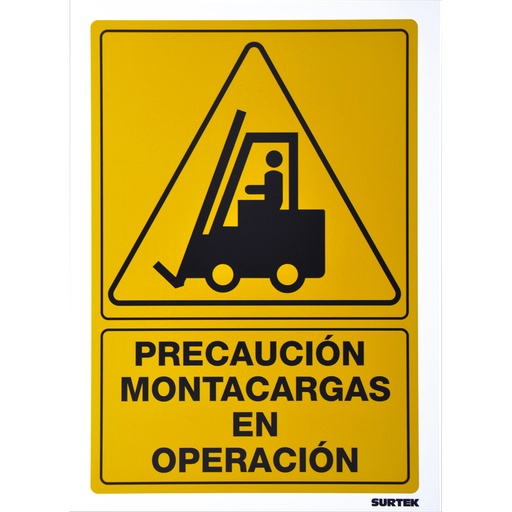 [SES30] Señal "Precaución montacargas en operación"