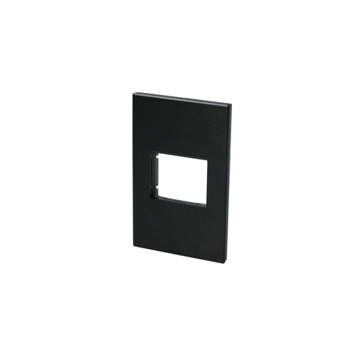 [P601N] Placa 1 módulo 1/2, línea Premium, color negro