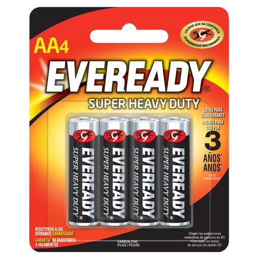 [1215-4] Pila alcalina Eveready® "AA",  4 piezas