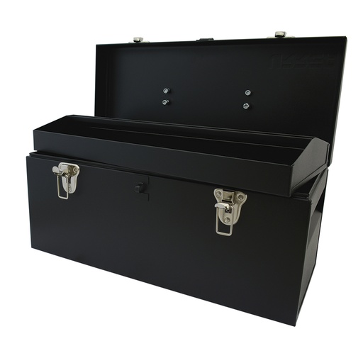 [D6C20] Caja portaherramientas metálica negra 20" x 8" x 9"