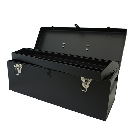 [D7C20] Caja portaherramientas metálica negra 24" x 9" x 9"