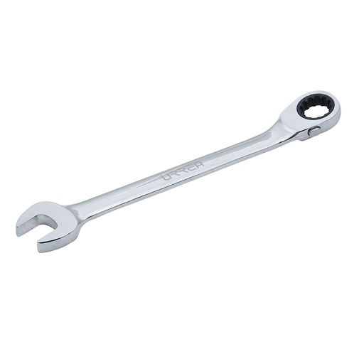 [1213MCMR] Llave combinada pulido espejo de matraca spline reversible métrica, 13 mm