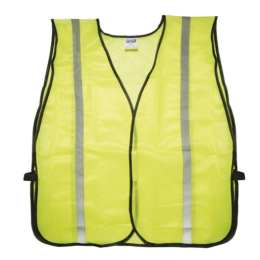 [144171] Chaleco de seguridad de malla de poliéster de alta visibilidad amarillo unitalla