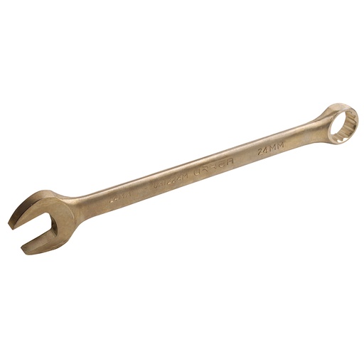 [UH1224M] Llave combinada de bronce-aluminio antichispa métrica, 12 puntas, 24 mm