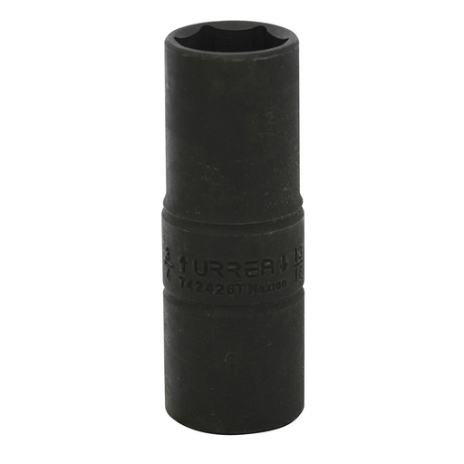 [742426T] Dado de impacto largo doble boca en pulgadas cuadro de 1/2", 3/4" x 13/16"