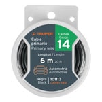 [101117] Carrete con 2.5 m de cable primario negro calibre 10, Truper CAPRI-10N