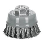 [100854] Carda copa 3' alambre trenzado grueso, Multi-rosca, Truper CT-608MRX