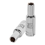 [13350] Dado largo de 10 mm, 6 puntas, cuadro 1/2', Truper D-1210-ML