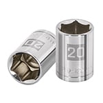 [13270] Dado de 20 mm, 6 puntas, cuadro 1/2', Truper D-1220-M