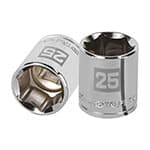 [13275] Dado de 25 mm, 6 puntas, cuadro 1/2', Truper D-1225-M