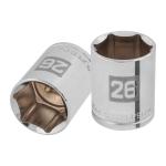 [101006] Dado de 26 mm, 6 puntas, cuadro 1/2', Truper D-1226-M