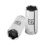 [101015] Dado largo de 27 mm, 6 puntas, cuadro 1/2', Truper D-1227-ML