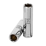 [13772] Dado largo de 12 mm, 6 puntas, cuadro 3/8', Truper D-3812-HM-L