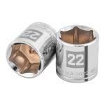 [13686] Dado de 22 mm, 6 puntas, cuadro 3/8', Truper D-3822-HM