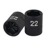 [100895] Dado de impacto de 22 mm, 6 puntas, cuadro 1/2', Truper D-7422-M