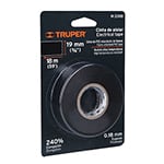 [12499] Cinta de aislar de 18 m x 19 mm, negra en blíster, Truper M-33NB