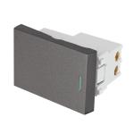 [47821] Interruptor sencillo acero inox de 1.5 módulos, línea Lisboa APSE15-LA