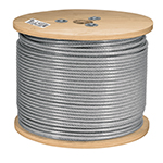 [48808] Metro de cable rígido 1/4' acero 7x7 recubierto PVC, 300 m CAB-1/4RX3