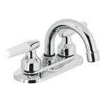 [49204] Mezcladora 4' para lavabo, cuello curvo, manerales cono M-050I