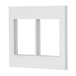 [47065] Placa 2 ventanas, 6 módulos, línea Española, color blanco PP6M-EB